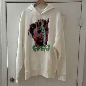 VLONE Cream Hoodie with Artistic Graphic